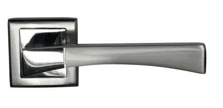 Купить Ручка межкомнатная Хром/хром матовый Ручка BUSSARE STRICTO A-16-30 CHROME/S.CHROME квадрат для межкомнатной двери #REGION_NAME_DECLINE_PP#