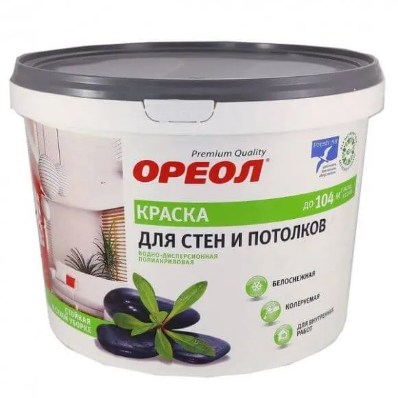 ВД 6,5кг ОРЕОЛ д/стен и потолков белоснежная