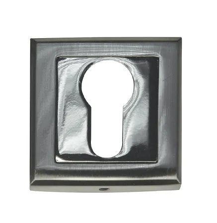 Купить Накладка на ключевой цилиндр  Хром матовый Накладка BUSSARE B0-30 S.CHROME ключевина квадрат для межкомнатной двери во Владивостоке