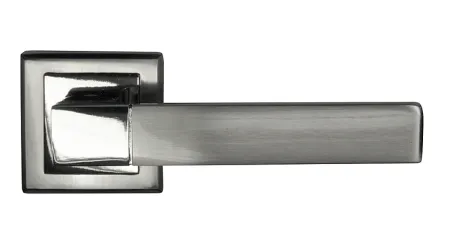 Купить Ручка межкомнатная Хром/хром матовый Ручка BUSSARE STRICTO A-67-30 CHROME/S.CHROME квадрат для межкомнатной двери во Владивостоке